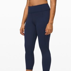 Time to sweat 23” crop - True Navy